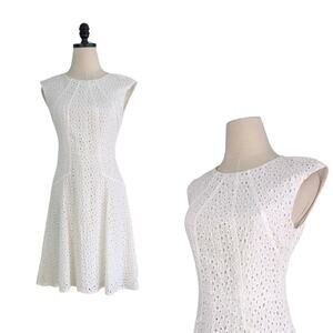 Eyelet Mini Dress 4 White Cottage Bride Rehearsal Beach Graduation Rush Beach